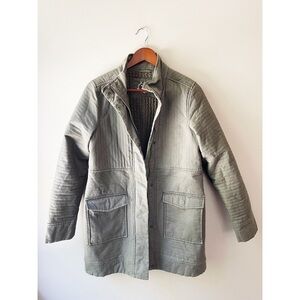 Prana Sherpa Lined Trip Jacket Coat Long Olive Green Small